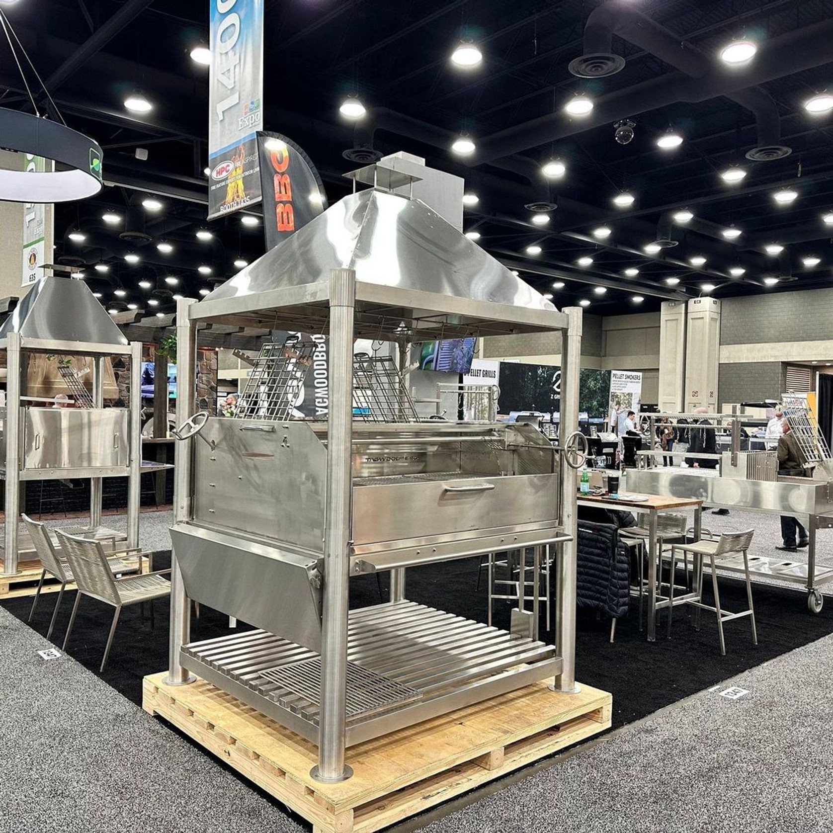 Tagwood BBQ XL Argentine Wood Fire & Charcoal Grill all Stainless Steel | BBQ22SS gallery detail image