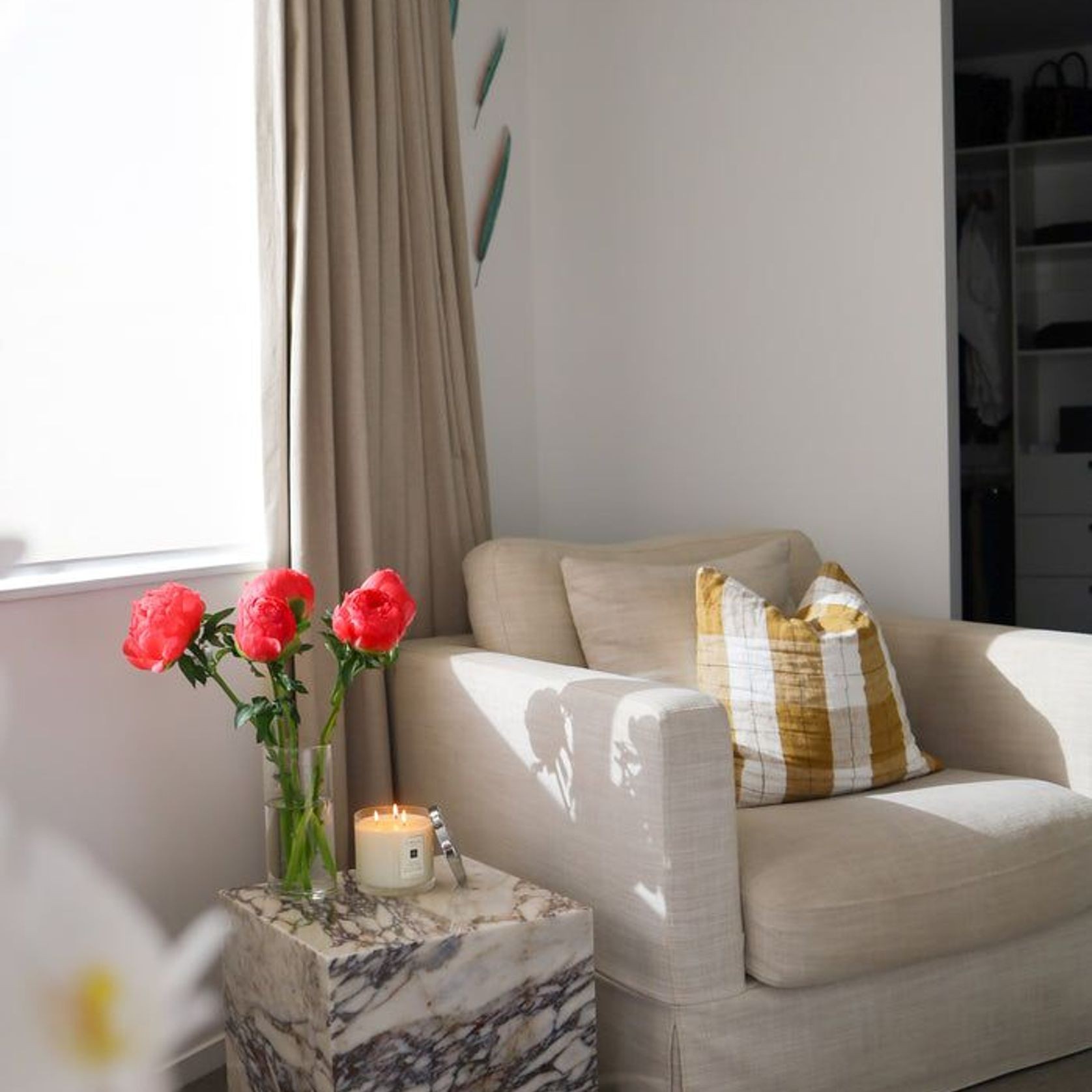 Cube Side Table - Viola Calacatta Marble | Natural Stone Co. gallery detail image