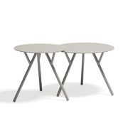 Verona Side Table (Low) - Light Grey gallery detail image