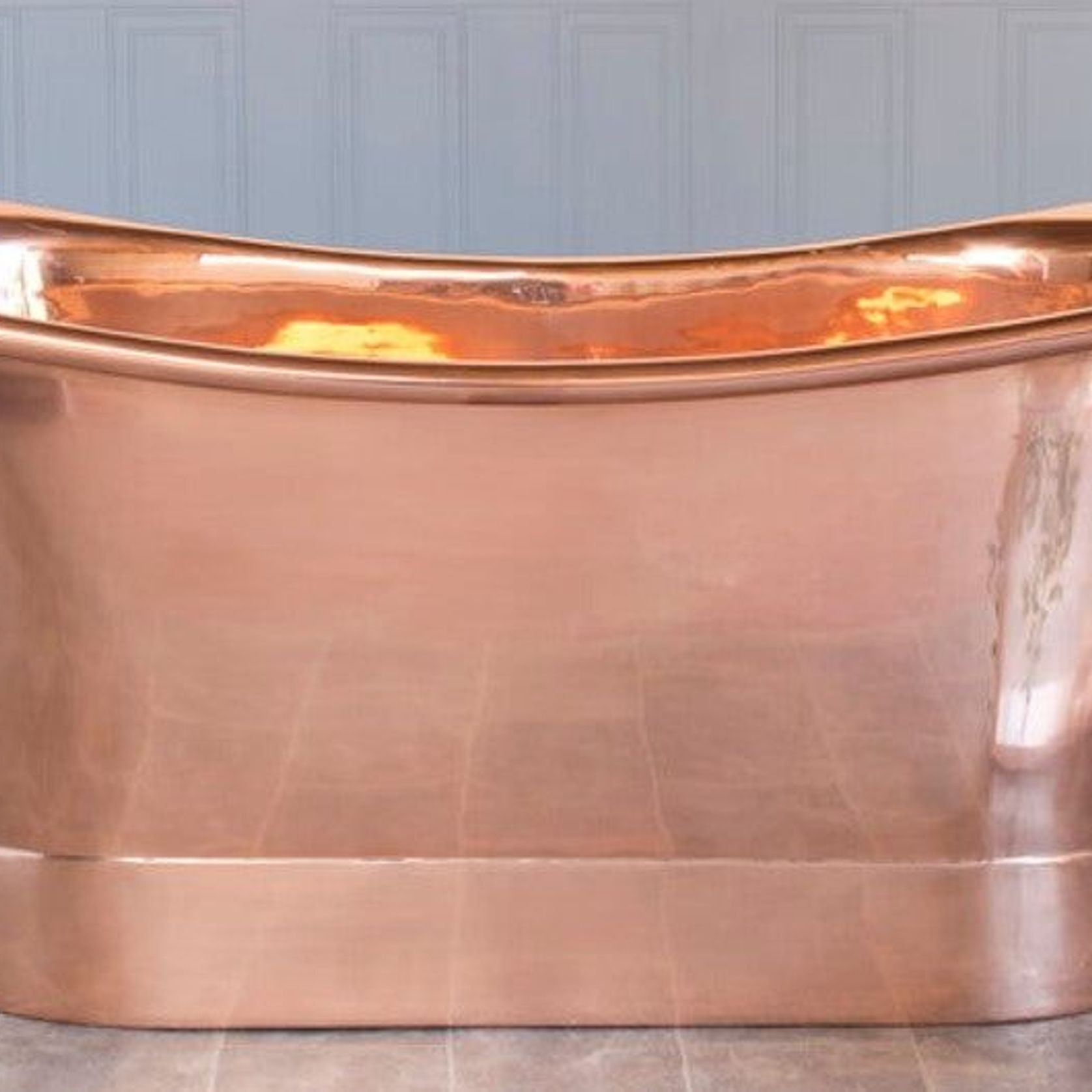 The Copper Bath Tub - Kahali Copper Double Slipper Smooth 1700mm - CB5021-D67 gallery detail image