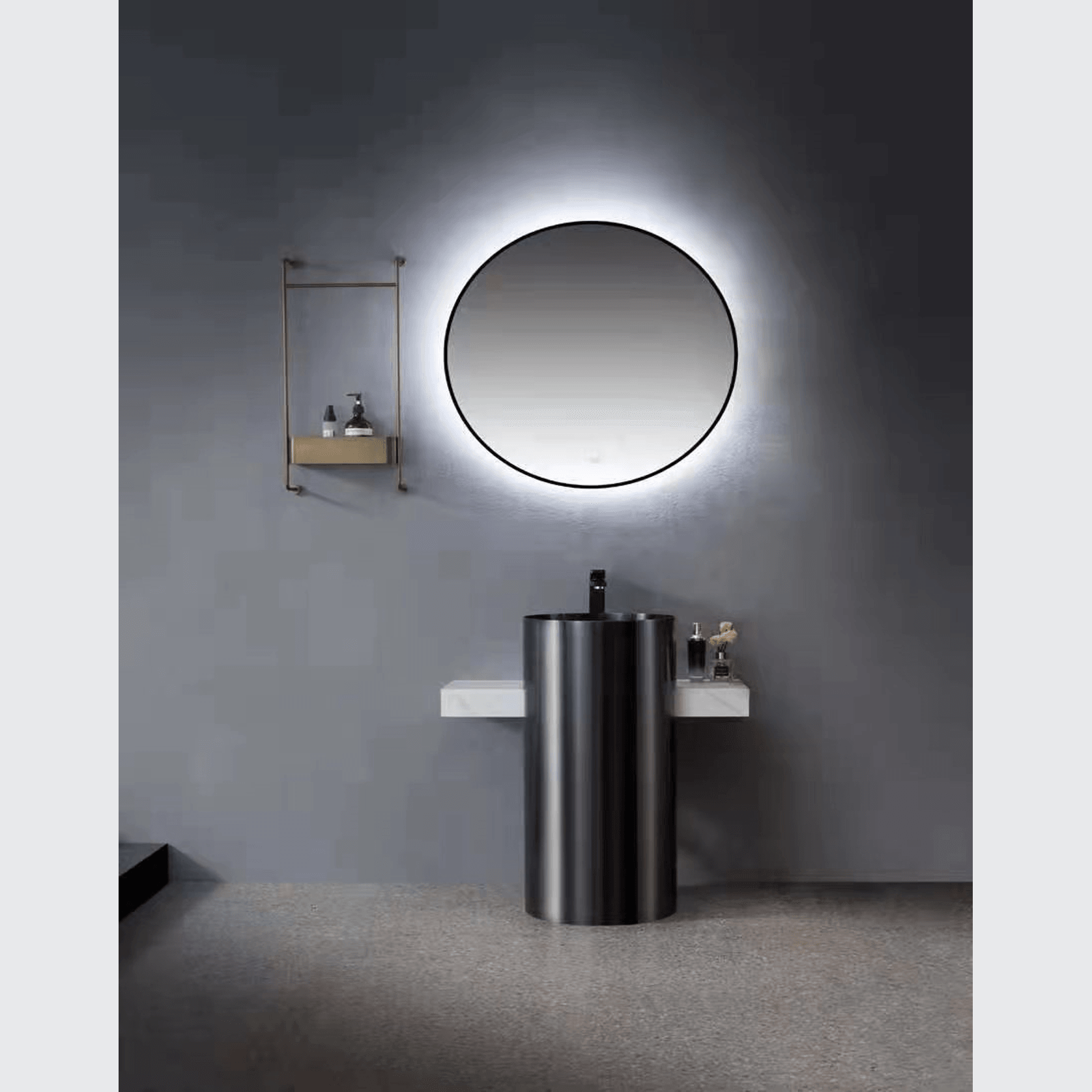 Nova Round LED backlit Mirror With Frame ArchiPro NZ