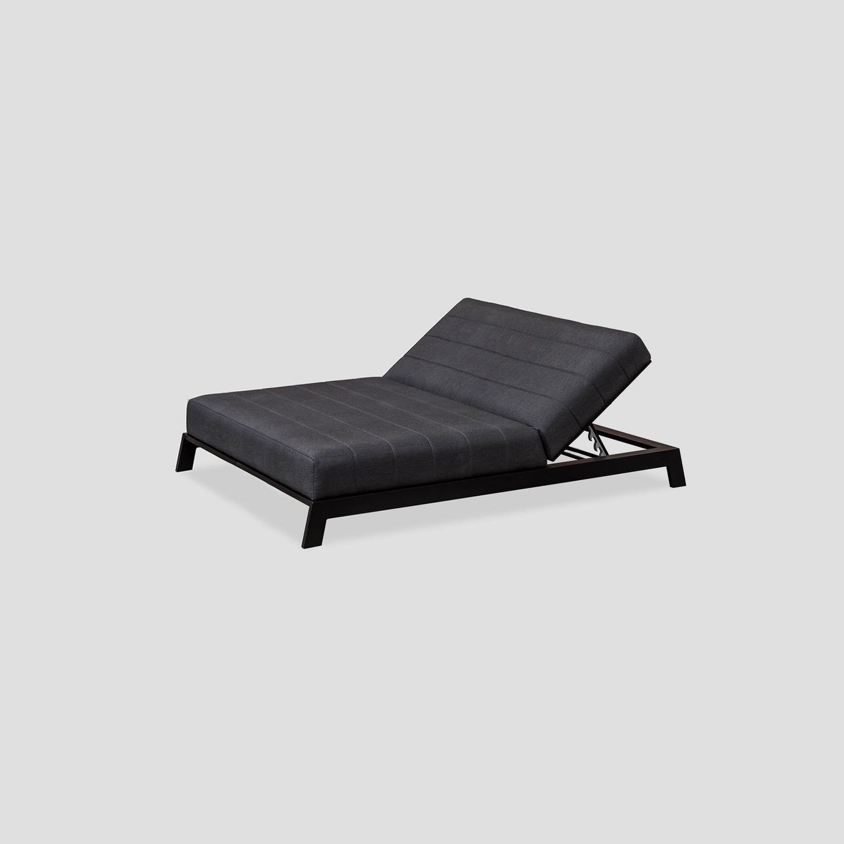 Piha Double Lounger - Black gallery detail image
