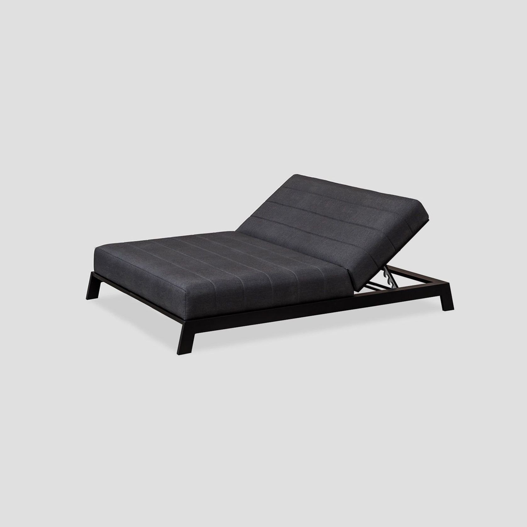 Piha Double Lounger - Black gallery detail image