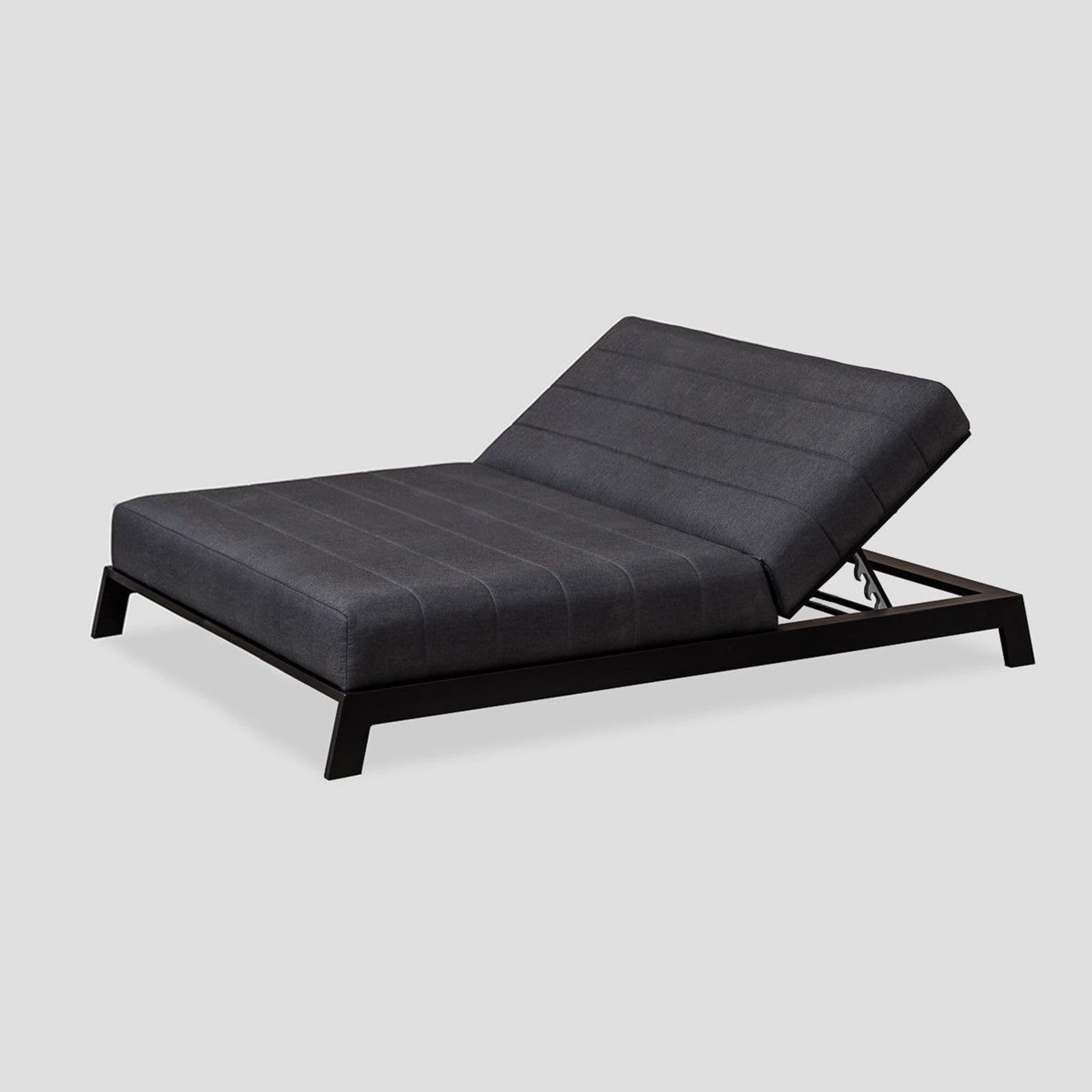 Piha Double Lounger - Black gallery detail image
