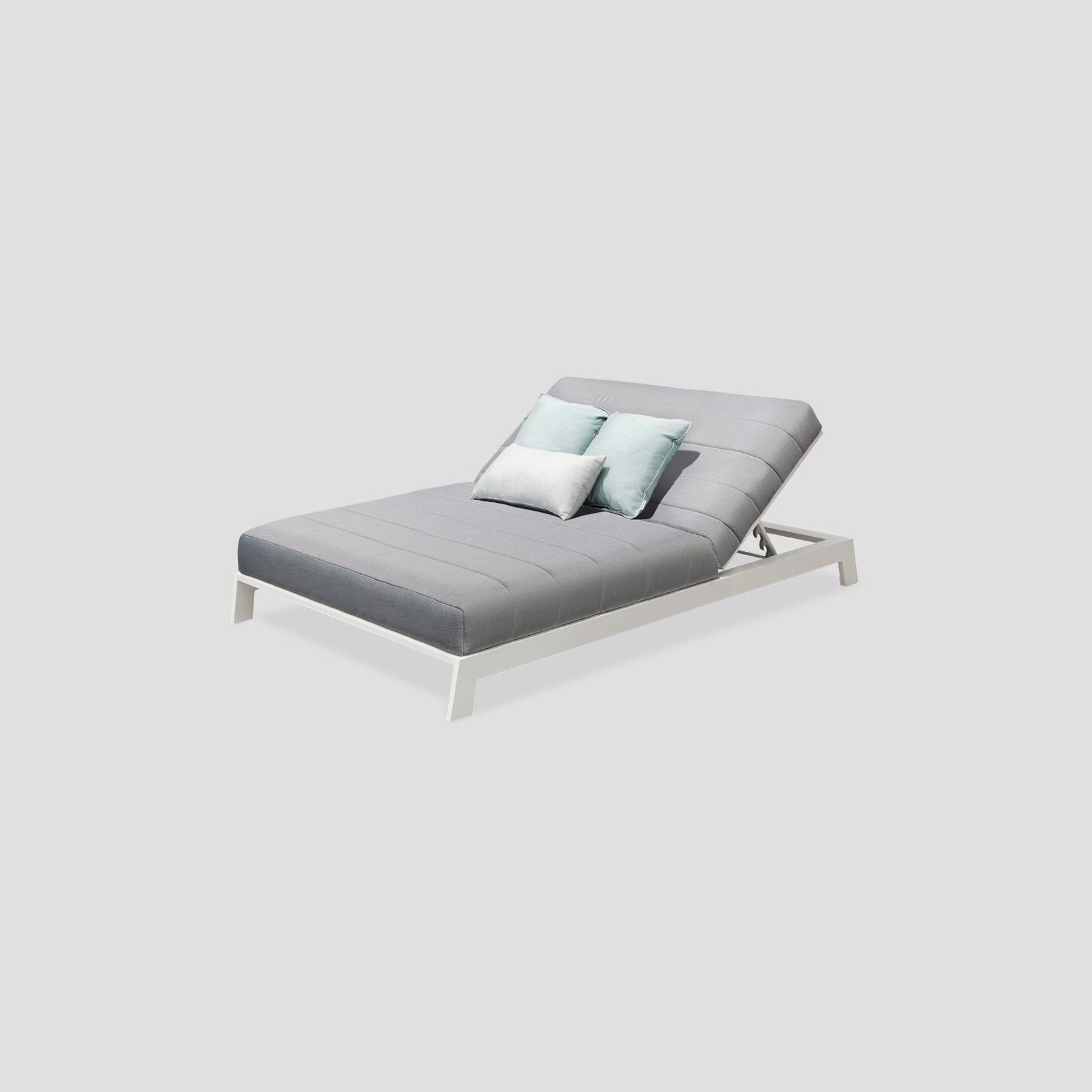 Piha Double Lounger - White gallery detail image