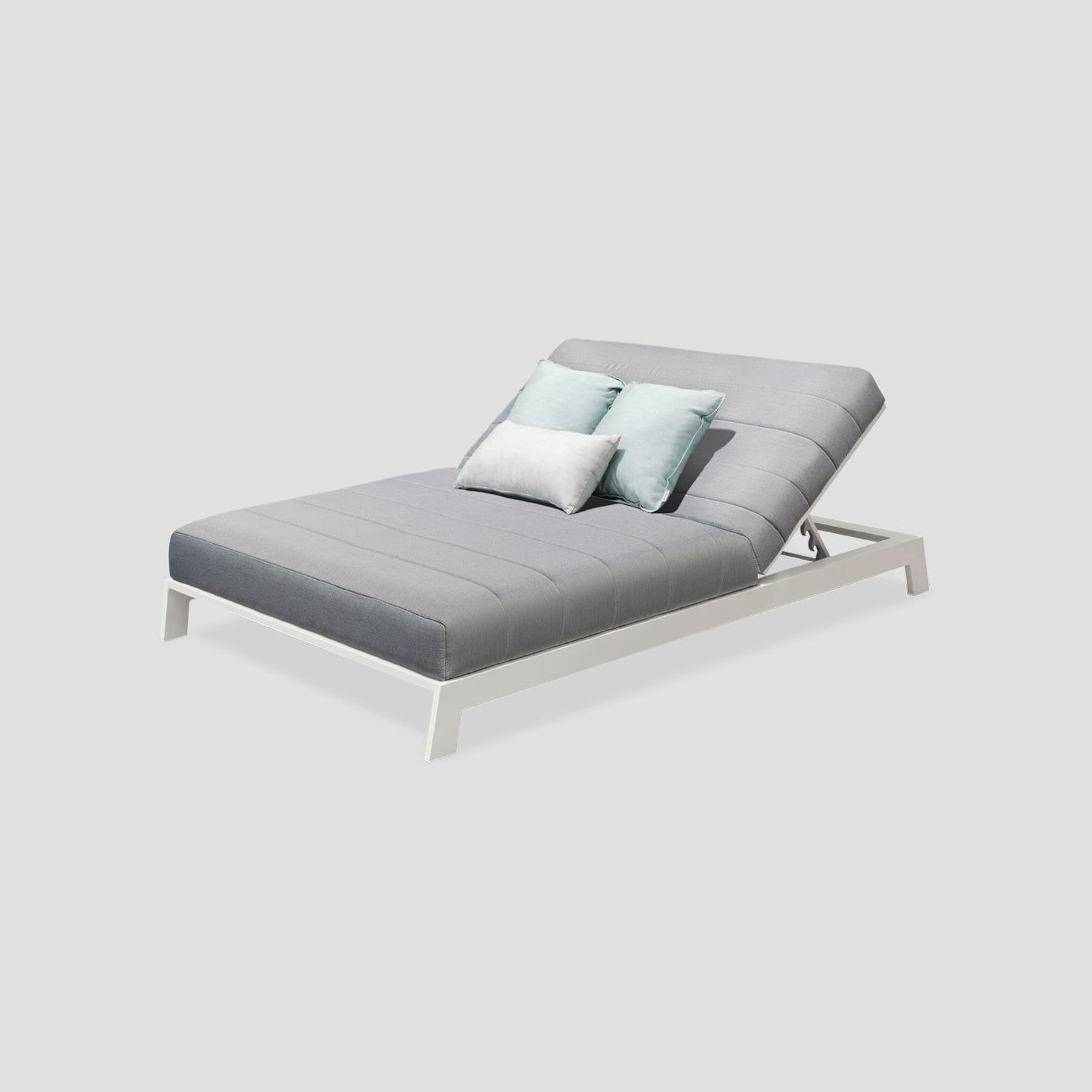 Piha Double Lounger - White gallery detail image