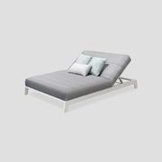 Piha Double Lounger - White gallery detail image