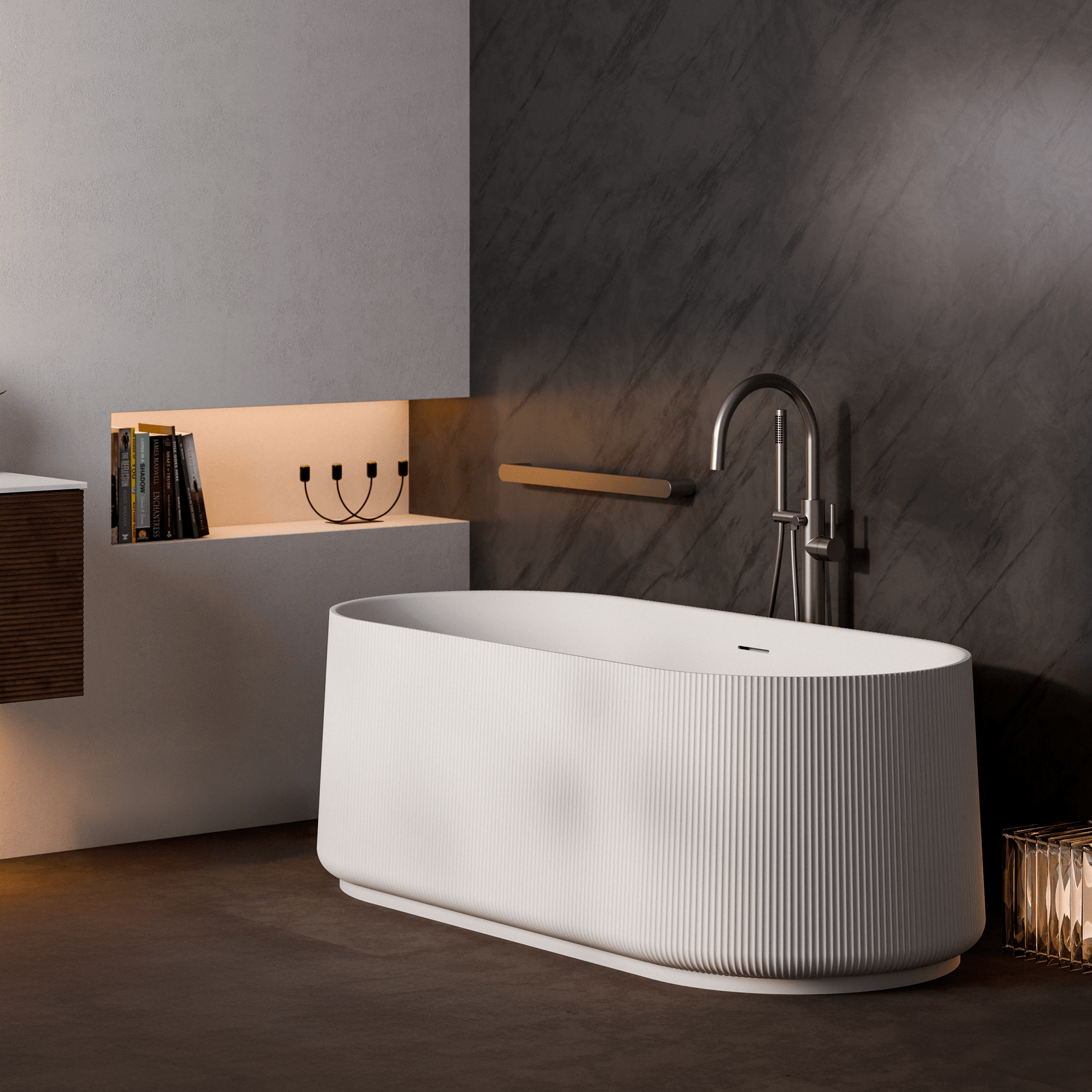 Endura Acrylic Pillar 1700 Freestanding Bath gallery detail image