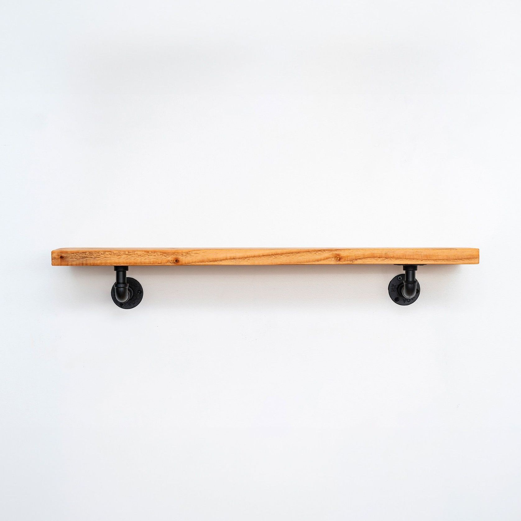 Rustic Pipe Bracket Shelf 130cm gallery detail image