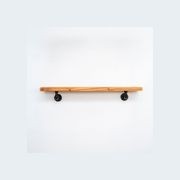 Rustic Pipe Bracket Shelf 80cm gallery detail image