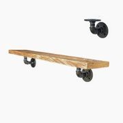 Macrocarpa Pipe Bracket Shelf 15cm gallery detail image