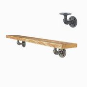 Macrocarpa Pipe Bracket Shelf 20cm gallery detail image
