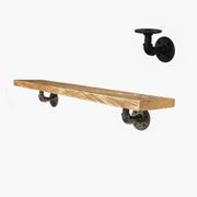 Macrocarpa Pipe Bracket Shelf 20cm gallery detail image