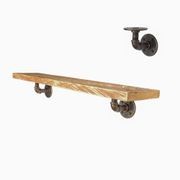 Macrocarpa Pipe Bracket Shelf 20cm gallery detail image