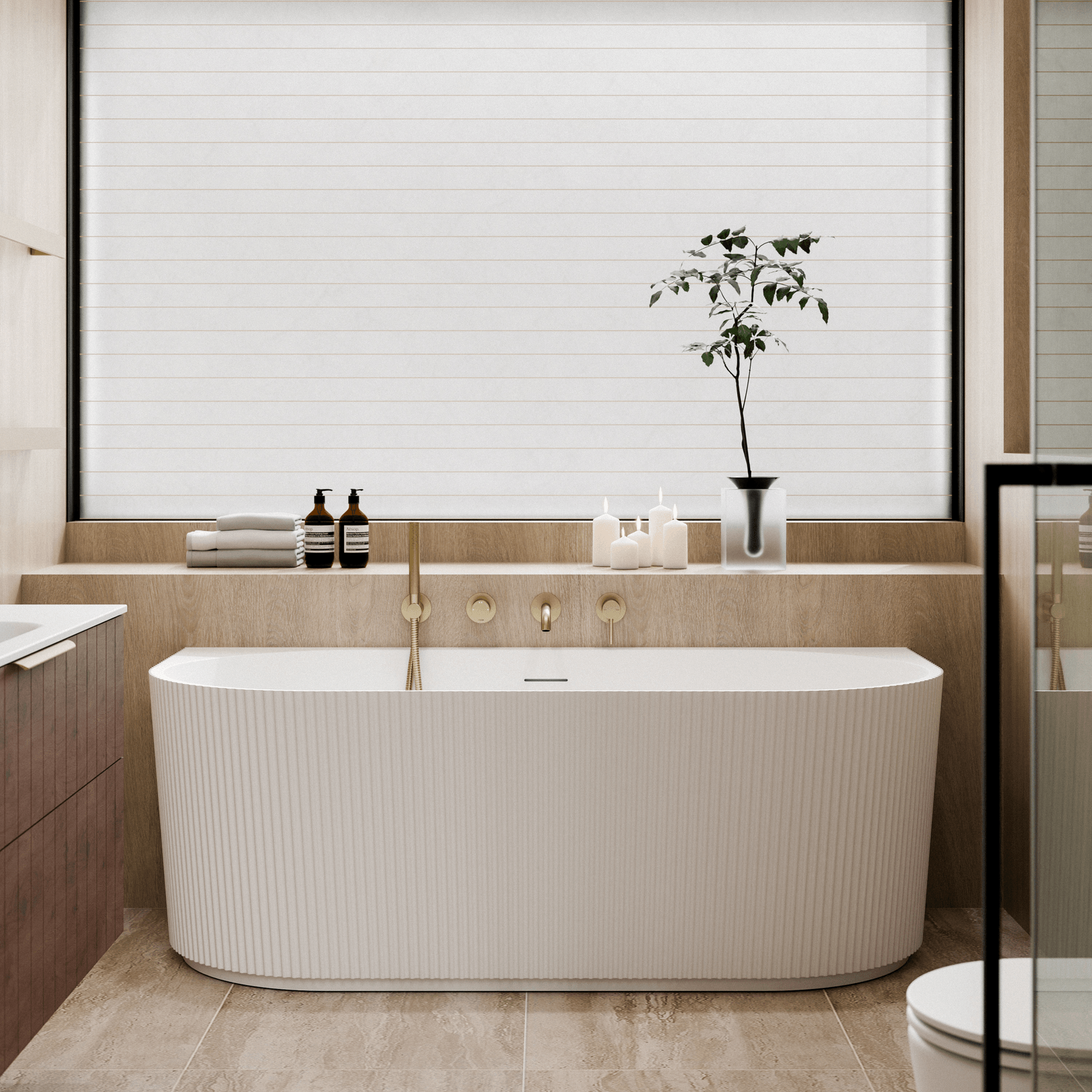 Endura Acrylic Piper 1670 Back to Wall Bath gallery detail image
