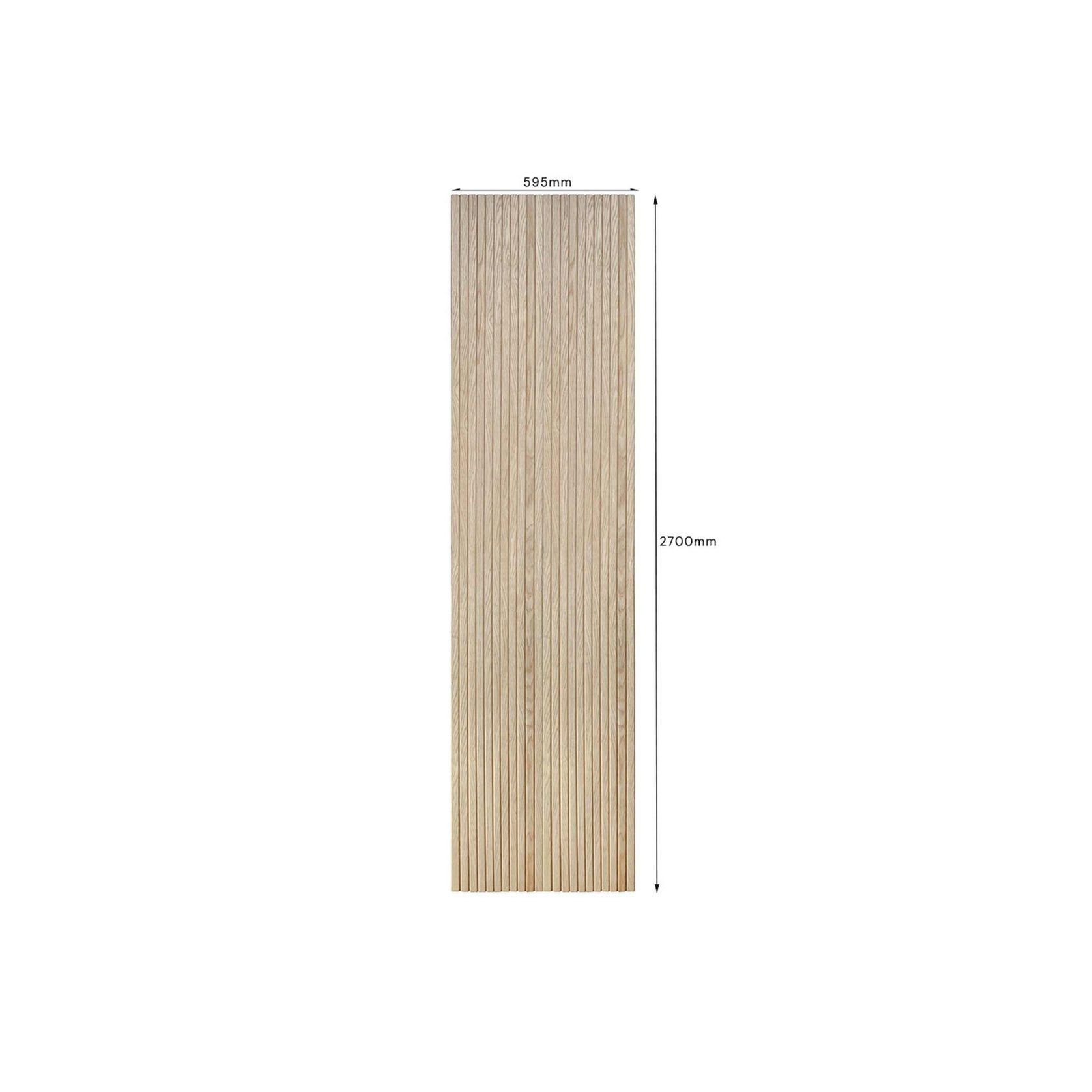 WOODFLEX Flexible Wooden Slat Wall Panel - Oak Veneer - 3000mm x 600mm - Trapezium gallery detail image