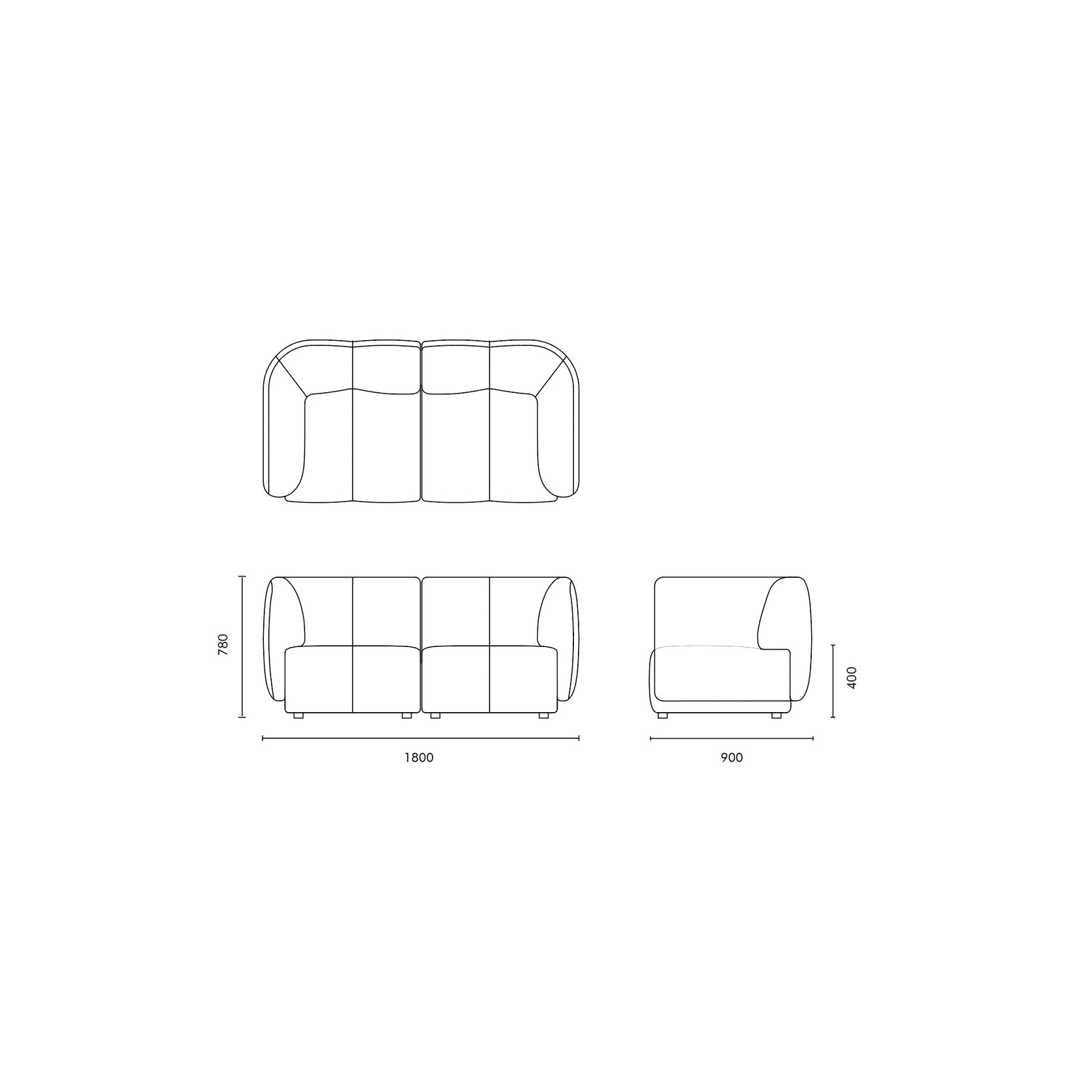 Plum 3 Seater Sofa gallery detail image