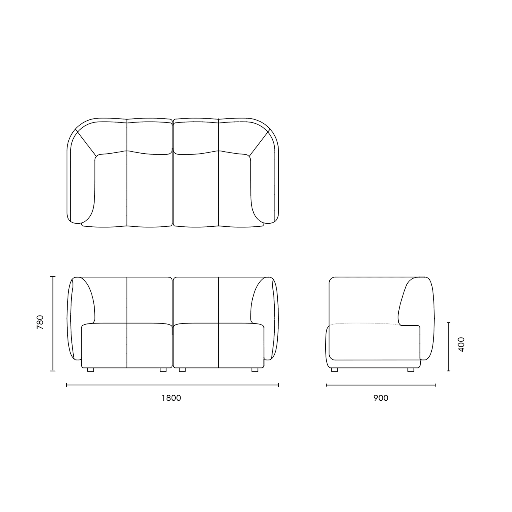 Plum 3 Seater Sofa gallery detail image