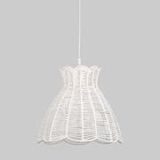 Pollyanna | Scallop Rope Pendant Light - White gallery detail image