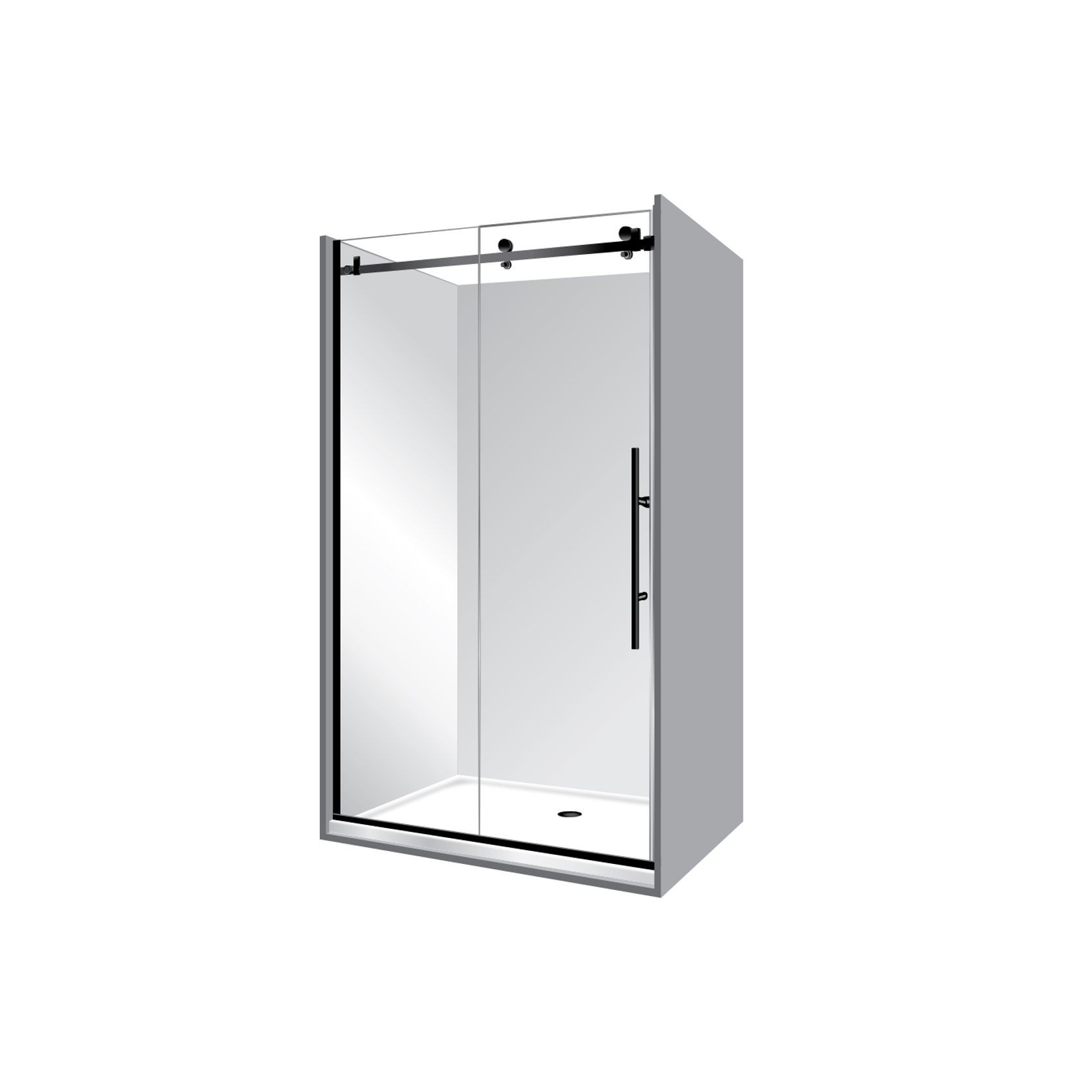 Premier Frameless Alcove Sliding Door Shower 800x1200x800 gallery detail image