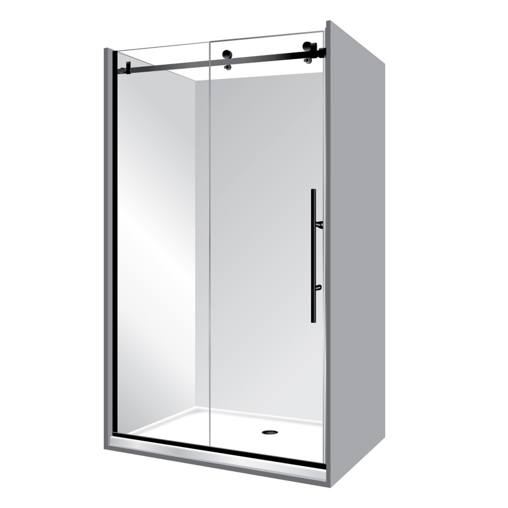 Premier Frameless Alcove Sliding Door Shower 900x1500x900 gallery detail image