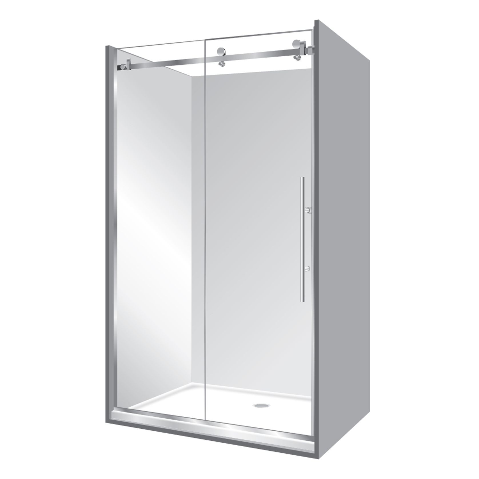 Premier Frameless Alcove Sliding Door Shower 900x1500x900 gallery detail image