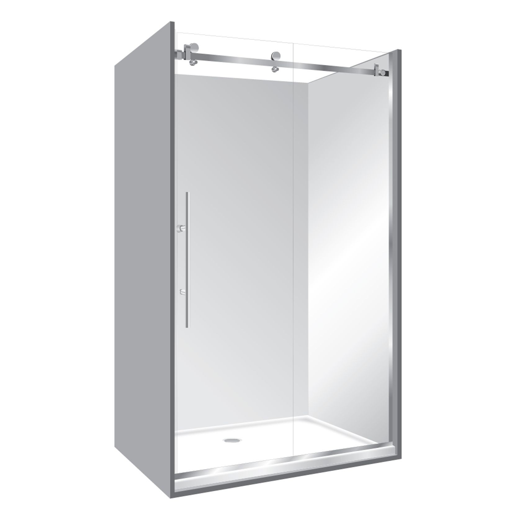 Premier Frameless Alcove Sliding Door Shower 900x1500x900 gallery detail image