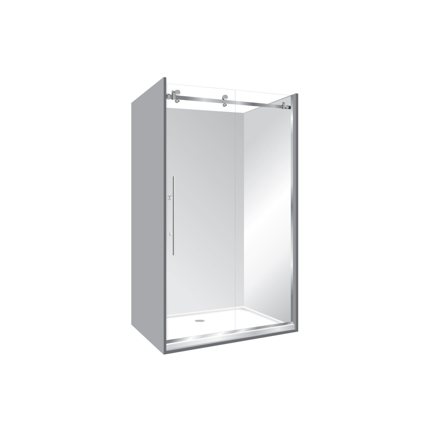 Premier Frameless Alcove Sliding Door Shower 1000x1400x1000 gallery detail image