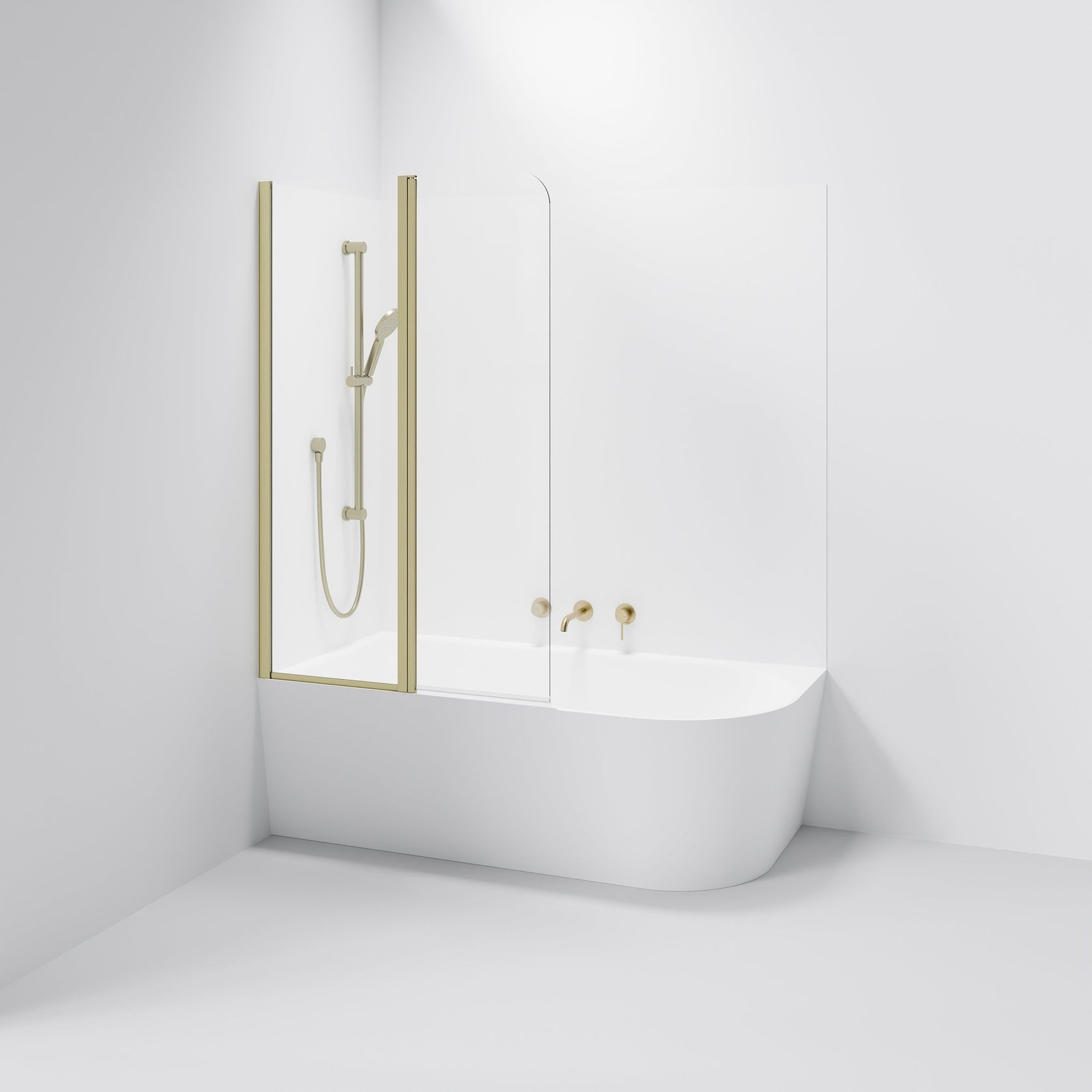 Premiere Double Panel Bath Screen | 550+450mm gallery detail image