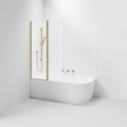 Premiere Double Panel Bath Screen | 550+450mm gallery detail image