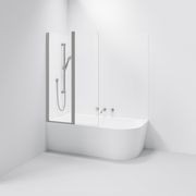 Premiere Double Panel Bath Screen | 550+450mm gallery detail image