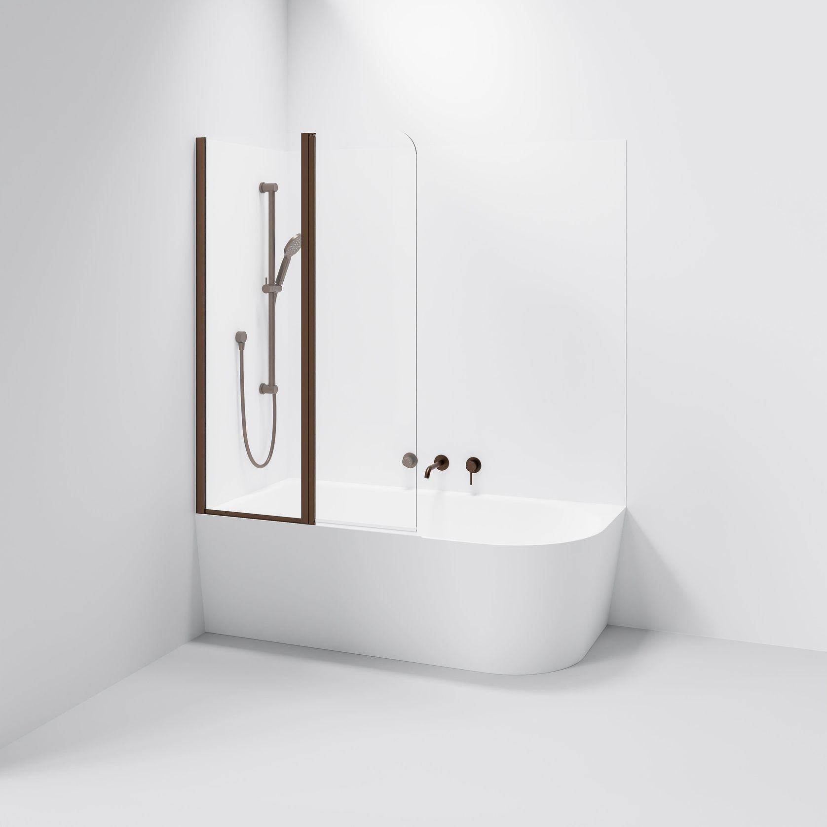 Premiere Double Panel Bath Screen | 550+450mm gallery detail image