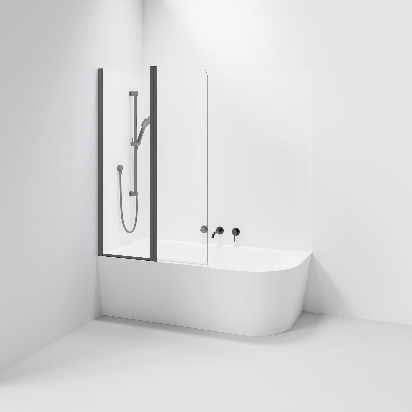 Premiere Double Panel Bath Screen | 550+450mm gallery detail image