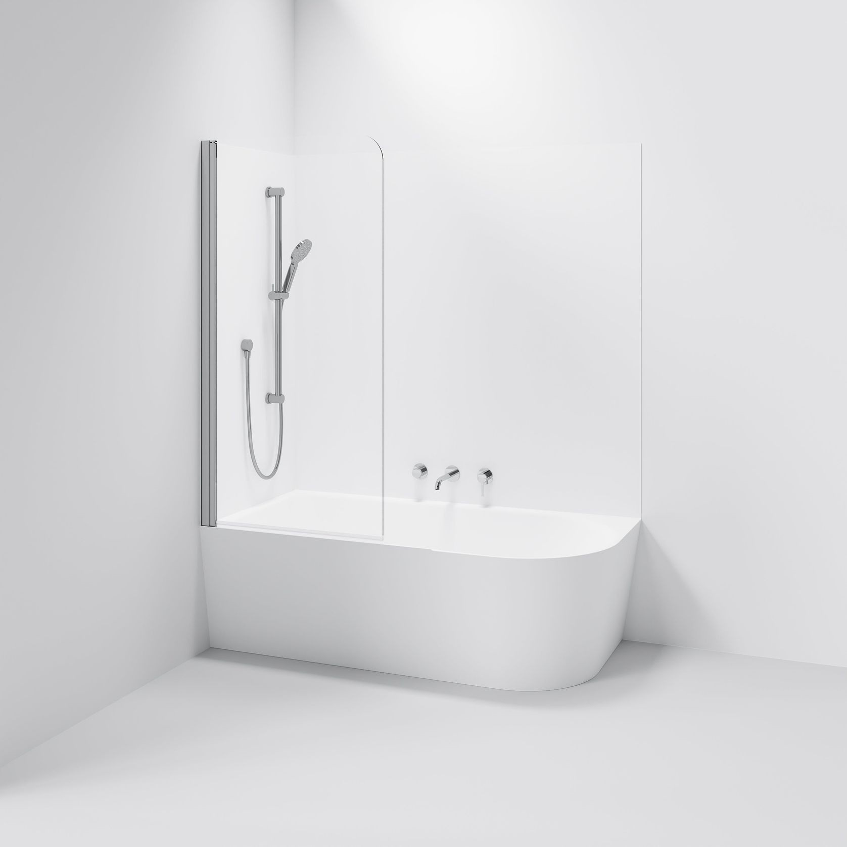 Premiere Single Bath Screen | 800mm gallery detail image