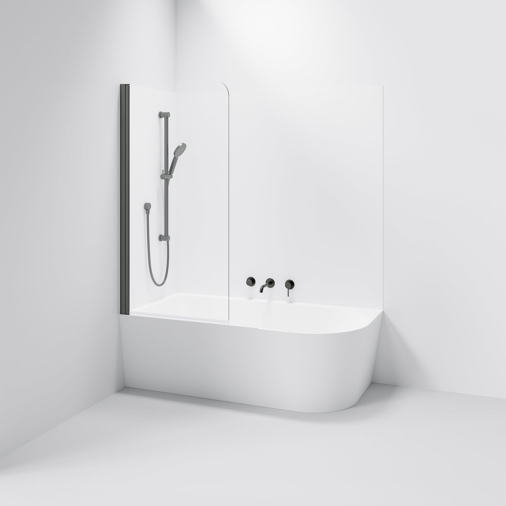 Premiere Single Bath Screen | 800mm gallery detail image