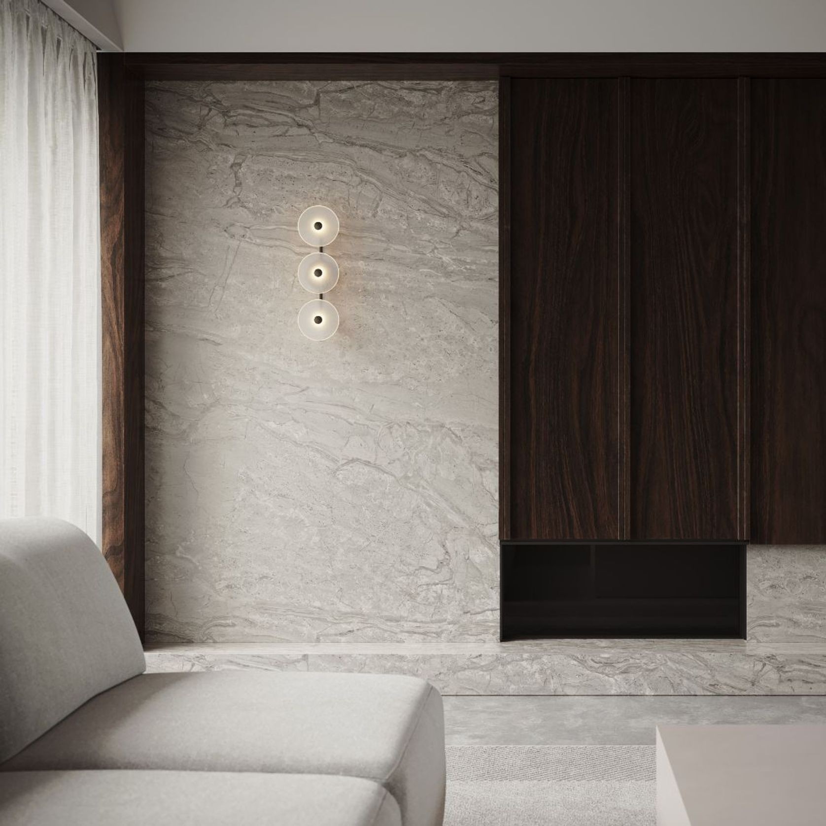 Coral Trio Rod Wall Light - (Centered) gallery detail image