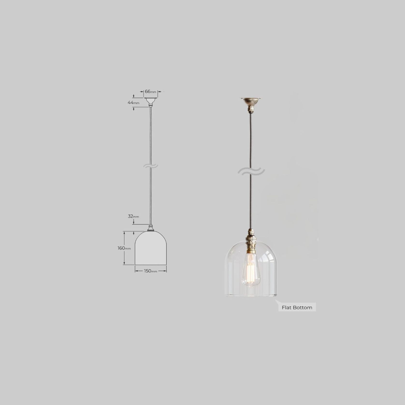 Frieda Glass Pendant - Clear gallery detail image