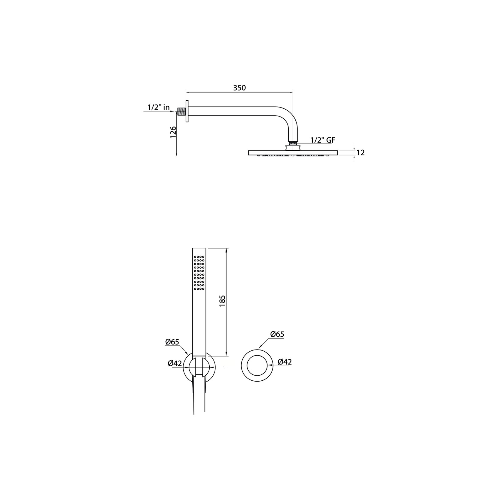 Antonio Frattini R288 Shower Set gallery detail image