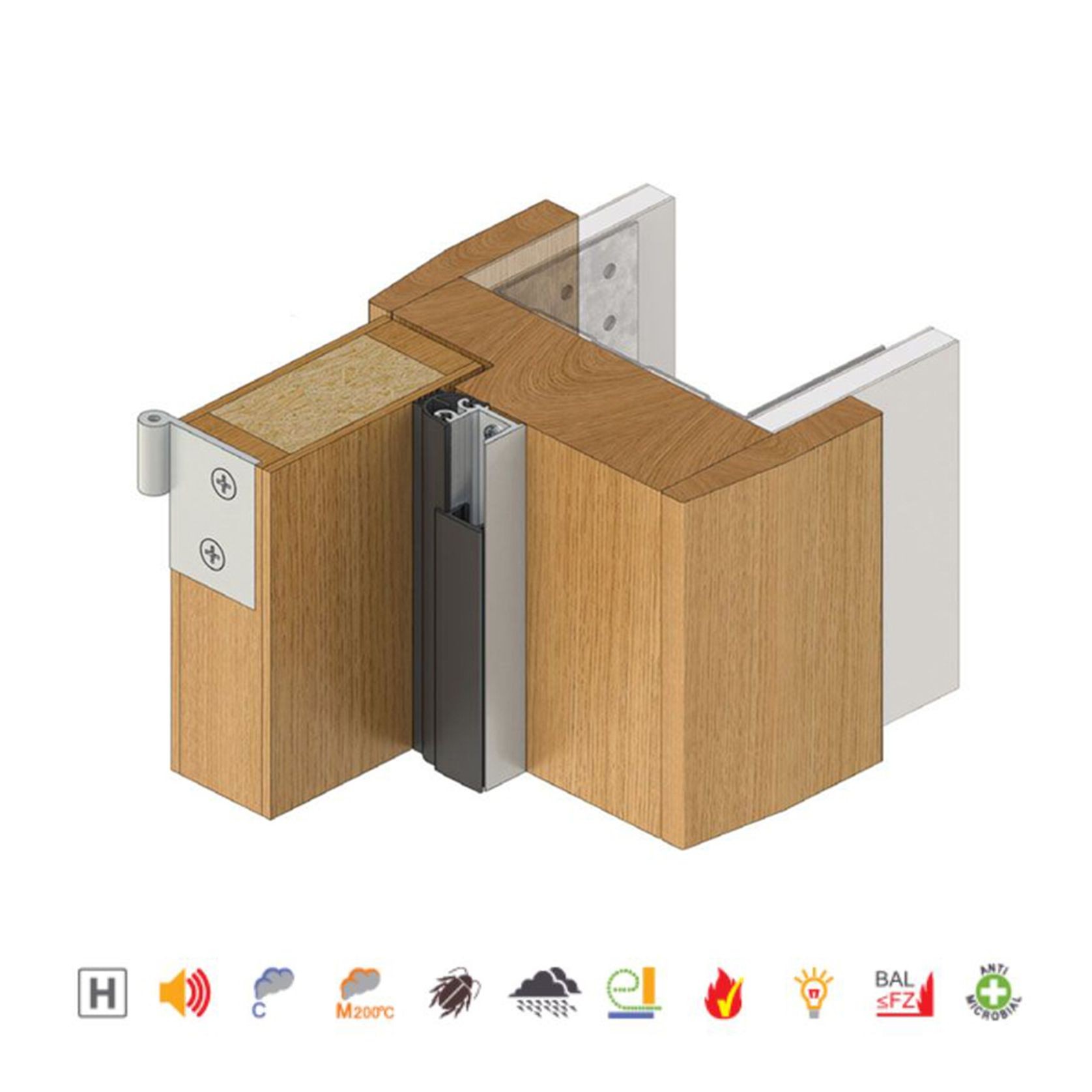 Raven RP10Si Acoustic and Smoke Door Stop Frame Seal Long Single Door A10SICLS gallery detail image