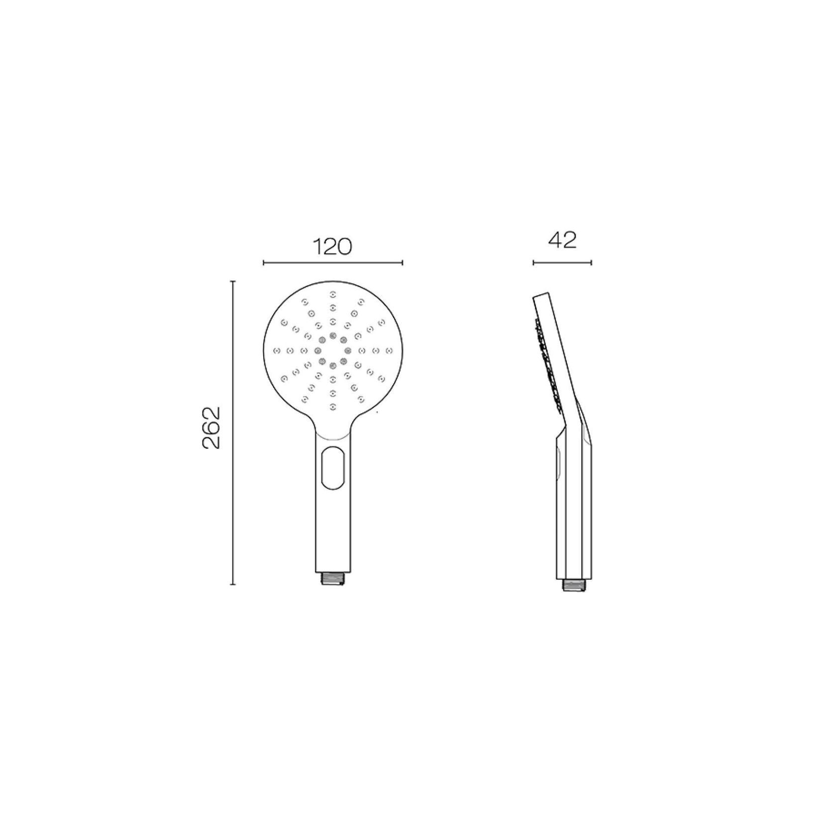 SQUARE OR ROUND REPLACEMENT SHOWER HAND PIECE - 5 COLOURS gallery detail image
