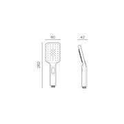 SQUARE OR ROUND REPLACEMENT SHOWER HAND PIECE - 5 COLOURS gallery detail image