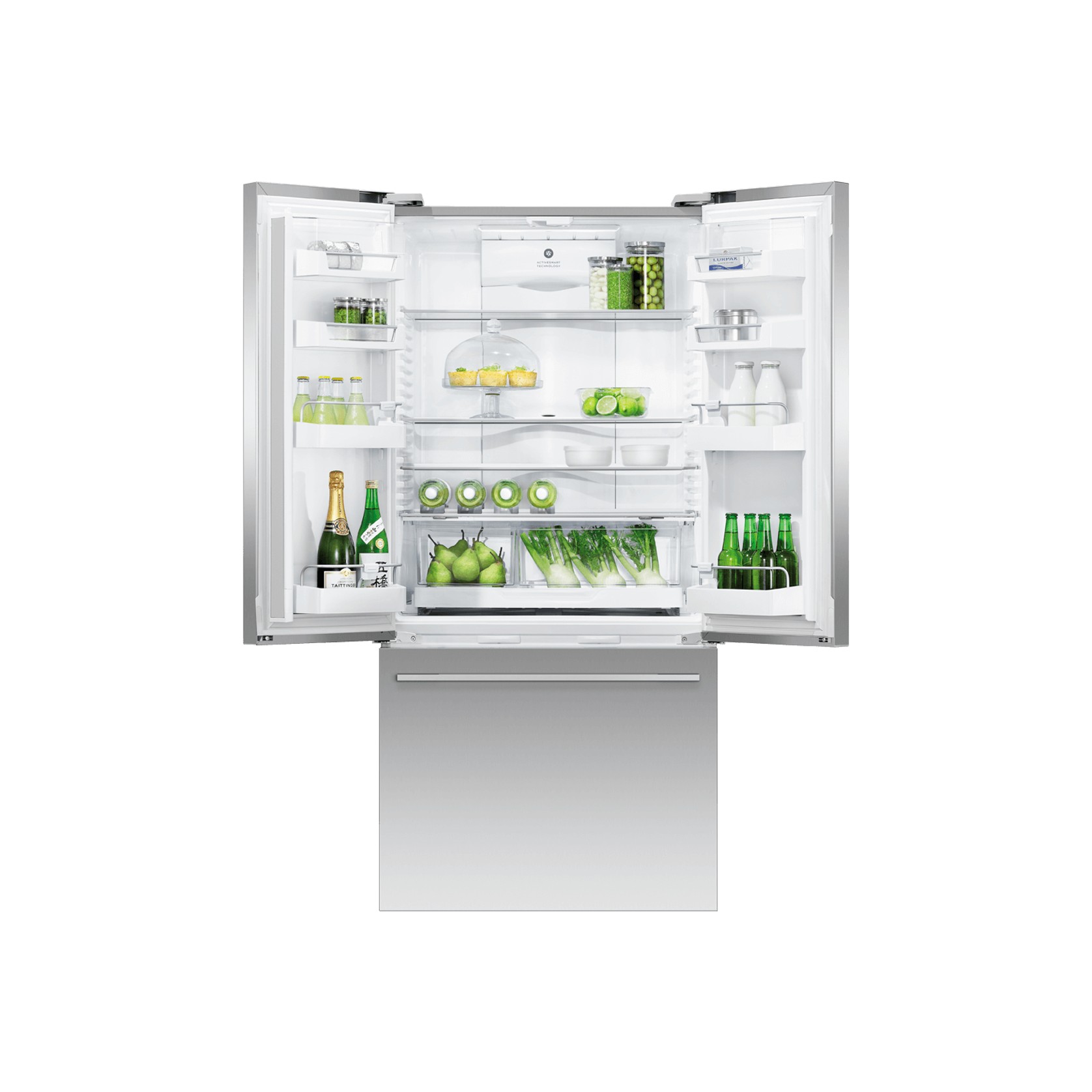 Freestanding French Door Refrigerator Freezer, 79cm, 487L, Ice & Water, Stainless Steel gallery detail image