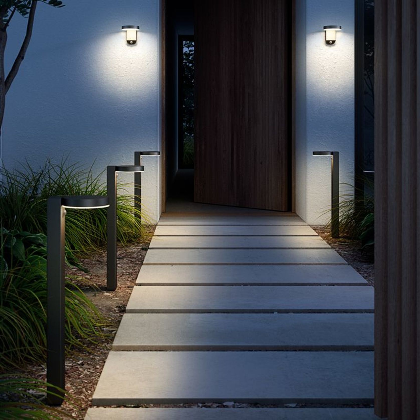 Rica Round Solar Wall Light gallery detail image