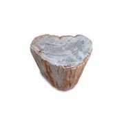 Petrified Wood Occasional Side Table Light Brown gallery detail image