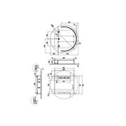 Remer Pearl 900mm Round Shaving Cabinet gallery detail image