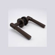 Aged Brass Knurled Passage Door Handle - Rosedale gallery detail image