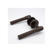 Aged Brass Knurled Passage Door Handle - Rosedale gallery detail image