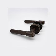 Aged Brass Knurled Privacy Door Handle - Rosedale gallery detail image