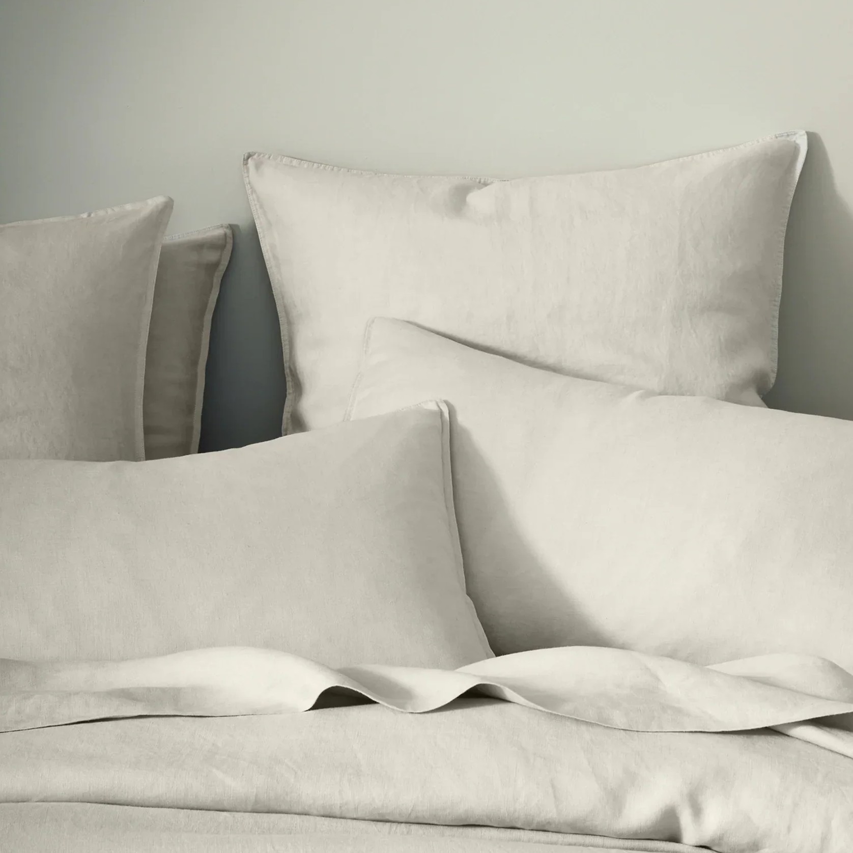 Ravello Linen Flat Sheet - Bone | Weave Home Bed Linen gallery detail image