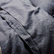 Ravello Linen Quilt Cover - Denim | Weave Home Bed Linen gallery detail image